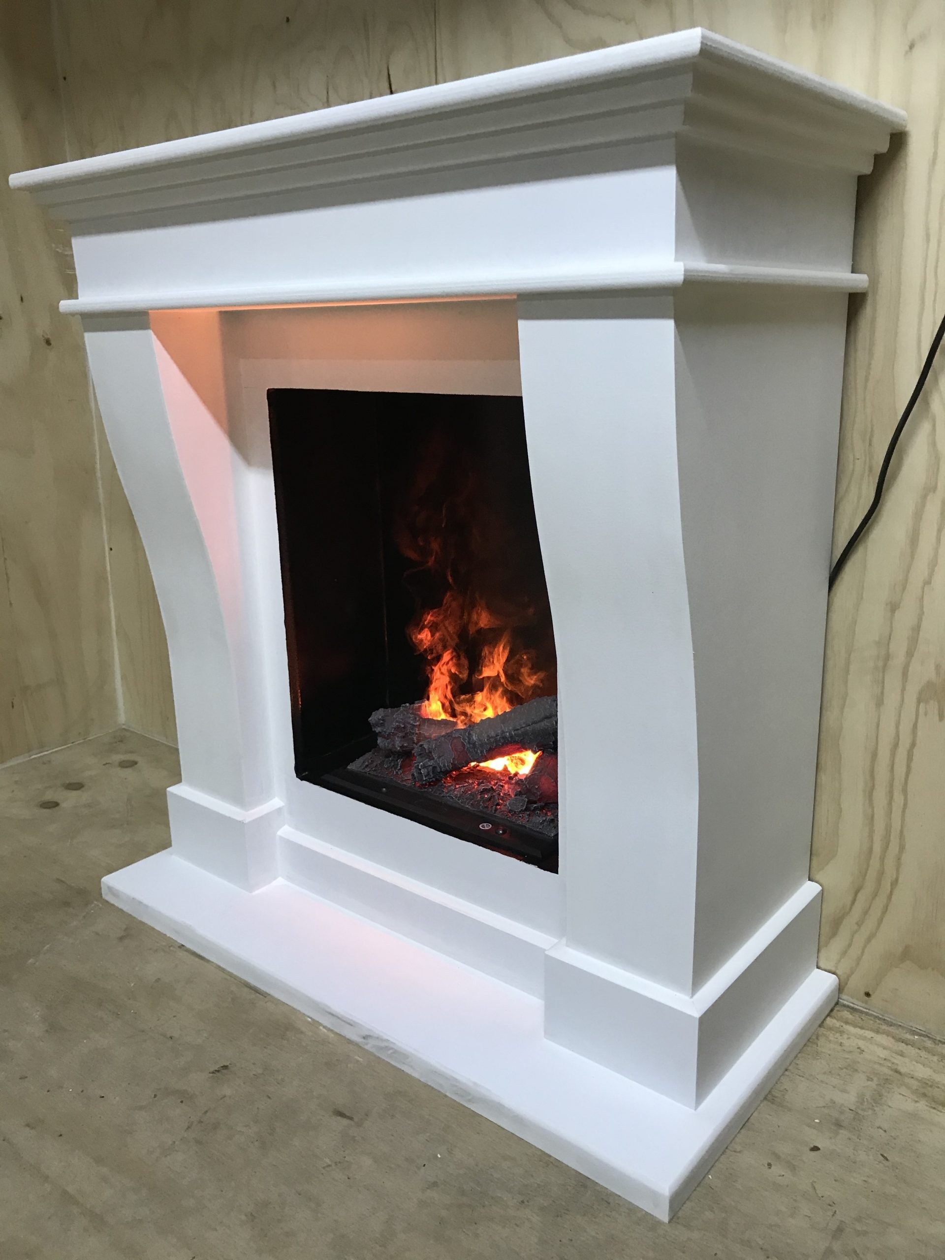 Sierschouw elektrische haard - zijaanzicht