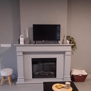 Sierschouw MDF voor elektrische haard, perfect voor plaatsing rond een rookkanaal.