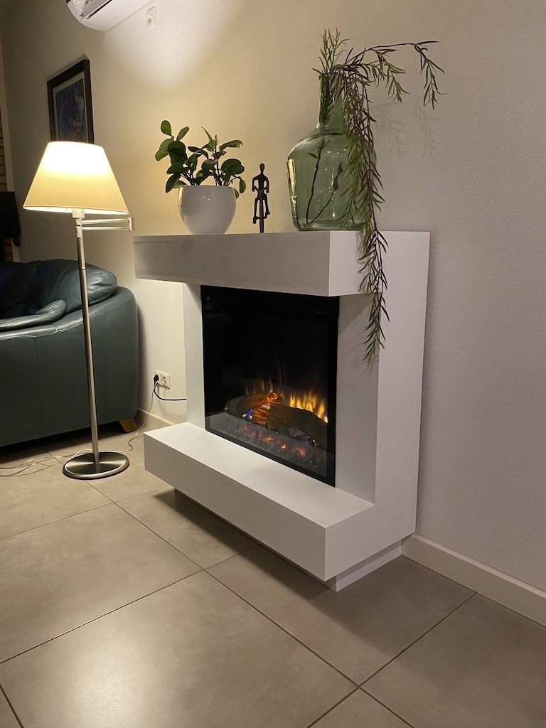 Elektrische sfeerhaard met instelbare warmteopties